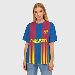 Футболка оверсайз женская FC Barcelona El Clasico La Liga 202122, цвет: 3D-принт — фото 2