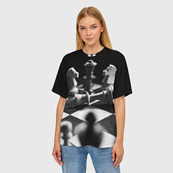 Футболка оверсайз женская Шахматы, цвет: 3D-принт — фото 2