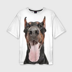 Футболка оверсайз женская Доберман Doberman, цвет: 3D-принт