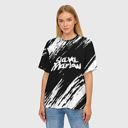 Футболка оверсайз женская SLAVA MARLOW СЛАВА МАРЛОУ, цвет: 3D-принт — фото 2