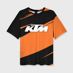 Футболка оверсайз женская KTM КТМ, цвет: 3D-принт