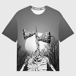 Футболка оверсайз женская СИРЕНОГОЛОВЫЙ, цвет: 3D-принт