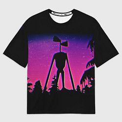 Футболка оверсайз женская Сиреноголовый Глитч, цвет: 3D-принт