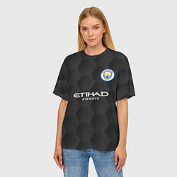 Футболка оверсайз женская Manchester City Home Goalkeeper 202122, цвет: 3D-принт — фото 2