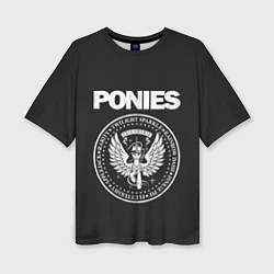 Женская футболка оверсайз Pony x Ramones