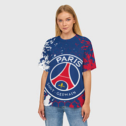 Футболка оверсайз женская ФК ПСЖ FC PSG PARIS SG, цвет: 3D-принт — фото 2