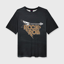 Женская футболка оверсайз Rock n Roll Гитара