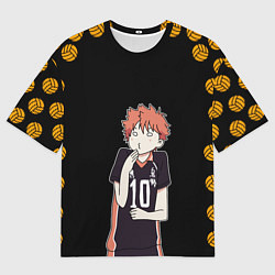 Футболка оверсайз женская ХИНАТА ВОЛЕЙБОЛ!!, цвет: 3D-принт