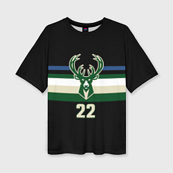 Женская футболка оверсайз Milwaukee Bucks форма Крис Миддлтон