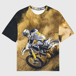 Футболка оверсайз женская HUSQVARNA ХУСКВАРНА SPORT, цвет: 3D-принт