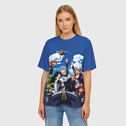 Футболка оверсайз женская Мое перерождение в слизь, цвет: 3D-принт — фото 2