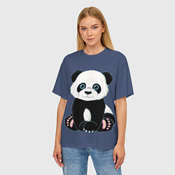 Футболка оверсайз женская Милая Панда Sweet Panda, цвет: 3D-принт — фото 2