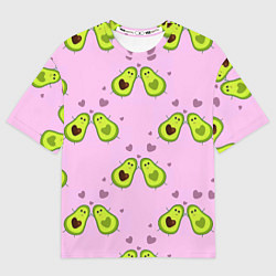 Футболка оверсайз женская Любовь Авокадиков, цвет: 3D-принт