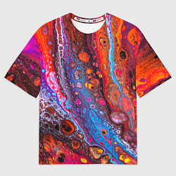 Футболка оверсайз женская Брызги на камнях, цвет: 3D-принт