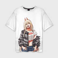 Футболка оверсайз женская Пауэр Power, цвет: 3D-принт