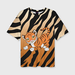 Женская футболка оверсайз Тигр 2022 НОВЫЙ ГОД