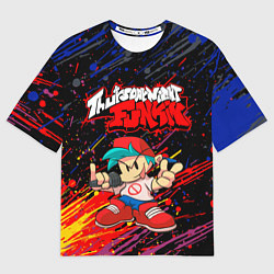 Женская футболка оверсайз Friday Night Funkin брызги