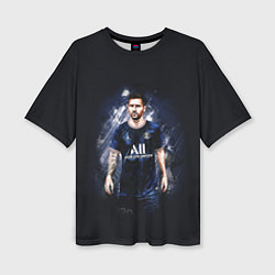 Футболка оверсайз женская Lionel Messi Paris Saint-Germain, цвет: 3D-принт