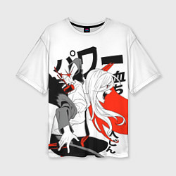 Футболка оверсайз женская Power - Человек-бензопила, цвет: 3D-принт