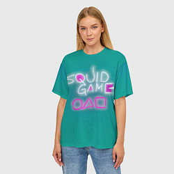 Футболка оверсайз женская Squid game a, цвет: 3D-принт — фото 2