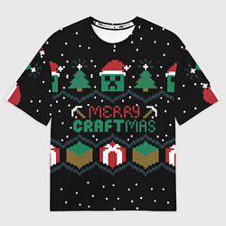 Футболка оверсайз женская MINECRAFT CHRISTMAS, цвет: 3D-принт