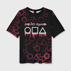 Футболка оверсайз женская Squid Game Pattern, цвет: 3D-принт