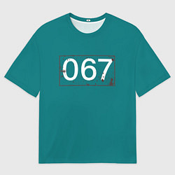 Футболка оверсайз женская Игрок в кальмара 067, цвет: 3D-принт