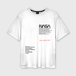 Женская футболка оверсайз NASA БЕЛАЯ ФОРМА