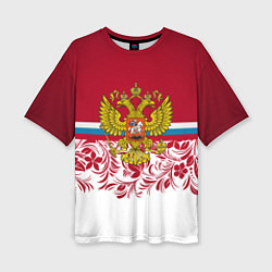 Женская футболка оверсайз Российский герб
