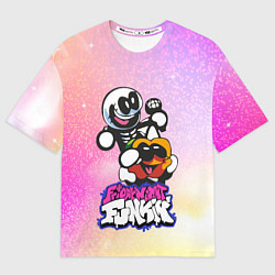 Женская футболка оверсайз Skid and Pump Friday Night Funkin