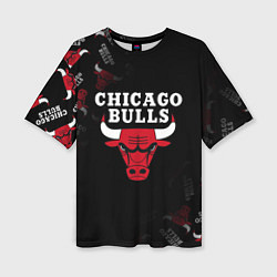 Футболка оверсайз женская ЧИКАГО БУЛЛС БЫКИ CHICAGO BULLS, цвет: 3D-принт