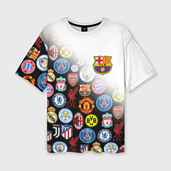 Женская футболка оверсайз FC BARCELONA LOGOBOMBING