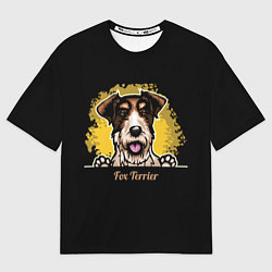 Футболка оверсайз женская Фокстерьер Fox terrier, цвет: 3D-принт