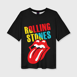 Футболка оверсайз женская Роллинг Стоунз Rolling Stones, цвет: 3D-принт