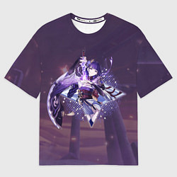 Футболка оверсайз женская Сегун Райдэн в примогеме, цвет: 3D-принт