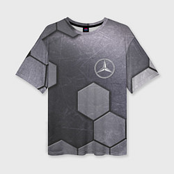 Футболка оверсайз женская Mercedes-Benz vanguard pattern, цвет: 3D-принт