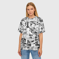 Футболка оверсайз женская Chainsaw Man Человек-бензопила манга, цвет: 3D-принт — фото 2