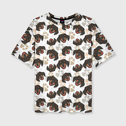 Женская футболка оверсайз Такса Dachshund Dog