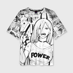Женская футболка оверсайз Power - Chainsaw-Man