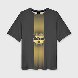 Футболка оверсайз женская Barcelona Gold-Graphite Theme, цвет: 3D-принт