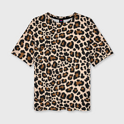 Женская футболка оверсайз Леопардовые Пятна