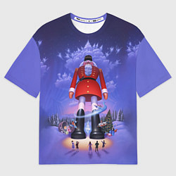 Футболка оверсайз женская New Years Nutcracker giant, цвет: 3D-принт