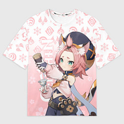Футболка оверсайз женская GENSHIN IMPACT, ДИОНА ГЕНШИН ИМПАКТ, цвет: 3D-принт