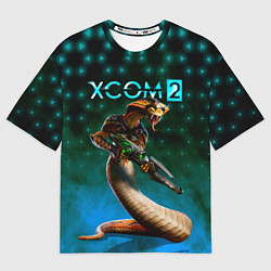 Женская футболка оверсайз XCOM ИКС КОМ рептилия