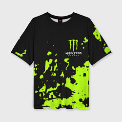 Женская футболка оверсайз Monster Energy green