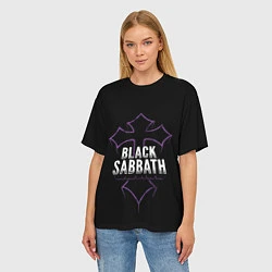 Футболка оверсайз женская Black Sabbat Cross, цвет: 3D-принт — фото 2