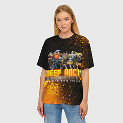 Футболка оверсайз женская Deep Rock Galactic Герои, цвет: 3D-принт — фото 2