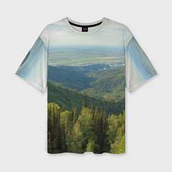 Женская футболка оверсайз Природный пейзаж