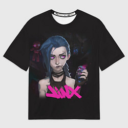 Футболка оверсайз женская ДЖИНКС С ГРАНАТОЙ League Of Legends, цвет: 3D-принт