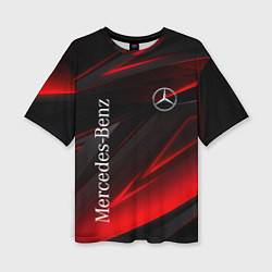 Женская футболка оверсайз Mercedes-Benz Геометрия